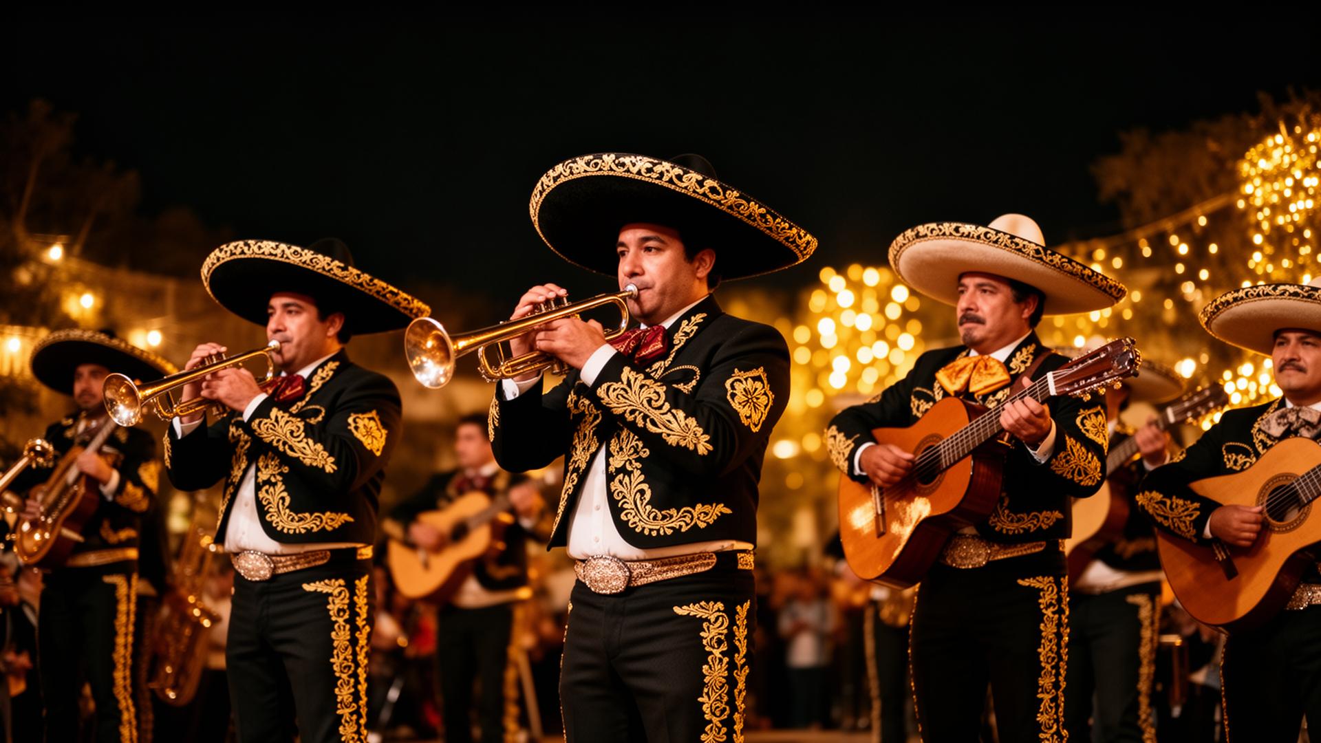 Mariachis tocando en Santiago